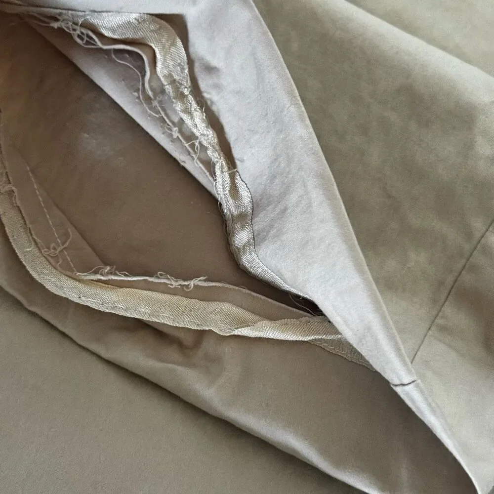 Tory Burch khaki beige pants straight leg mid rise casual work SZ 6 #2419